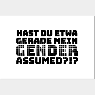 Gender Assuming Denglisch Designer Shirt Posters and Art